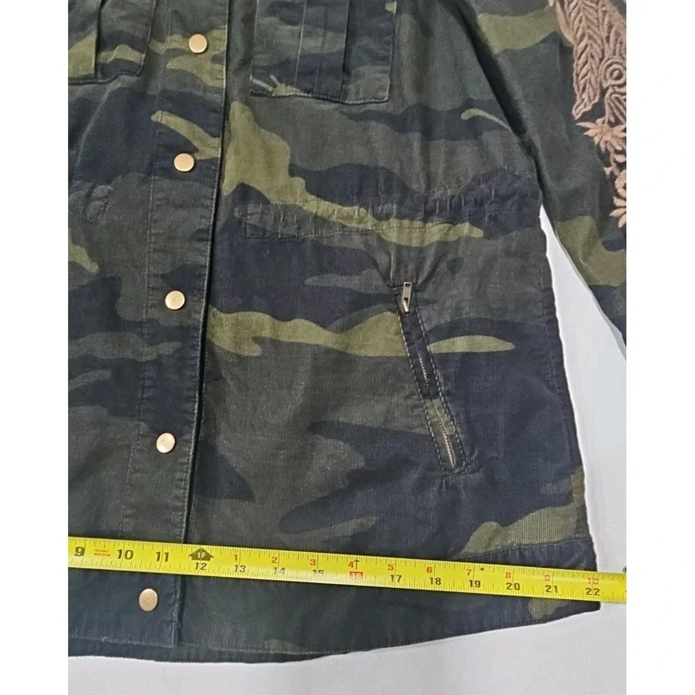 JOHNNY WAS 3J Workshop Miloqui Drawstring Military Coat Floral Embroidered Sz Sm
